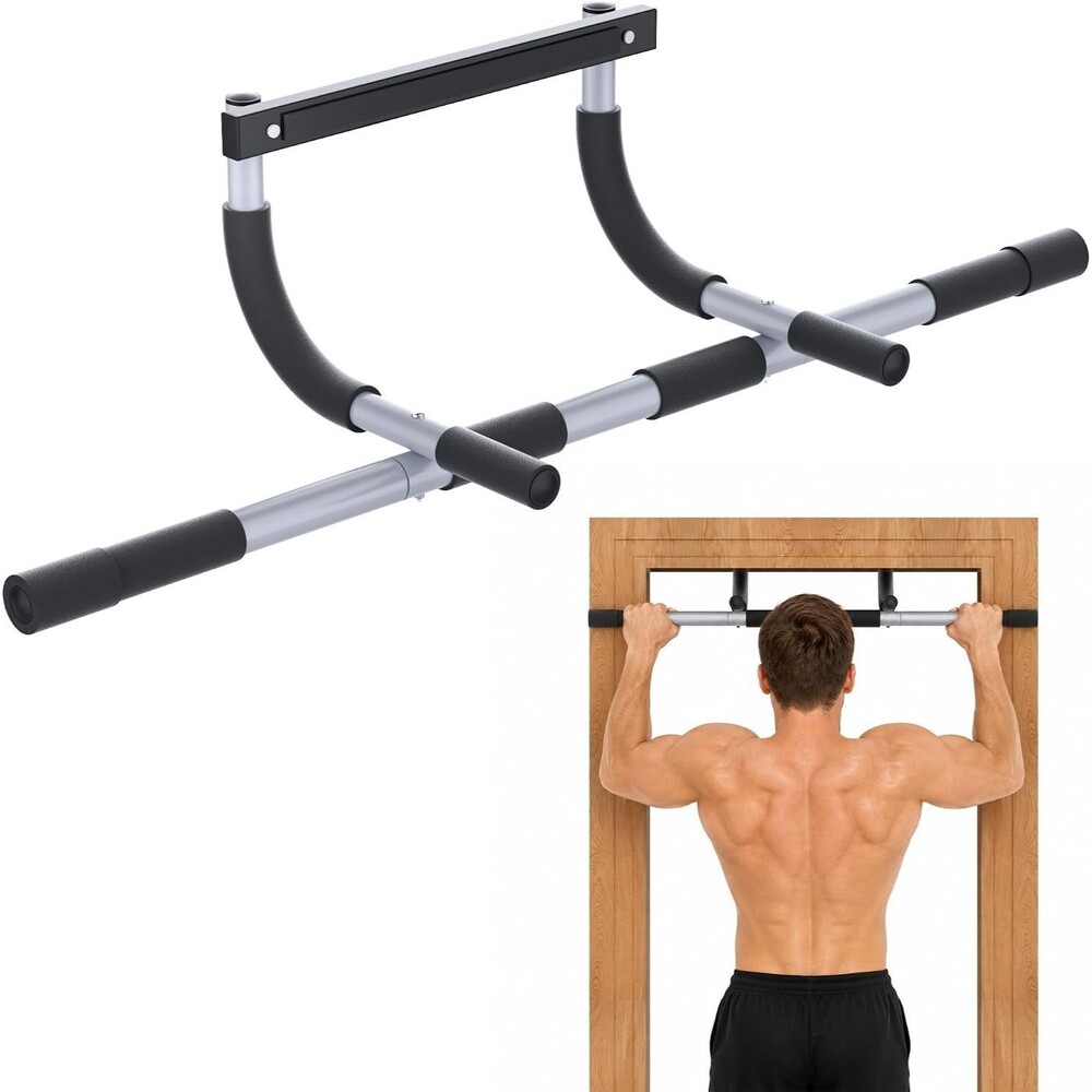 MOMODA Pull Up Bar for Doorway Full Upper Body Workout Home Fitness Chin Up Bar